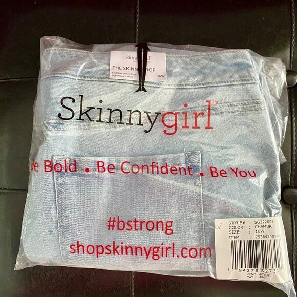 Skinnygirl Mid Rise Skinny Crop Light Wash Jeans Women's Size 16W NEW NWT - Picture 10 of 11